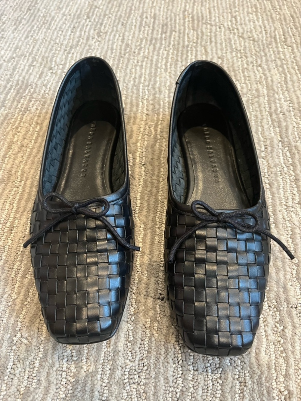 Freda Salvador Black Jada Square Toe Ballet Flat (size 6.5)